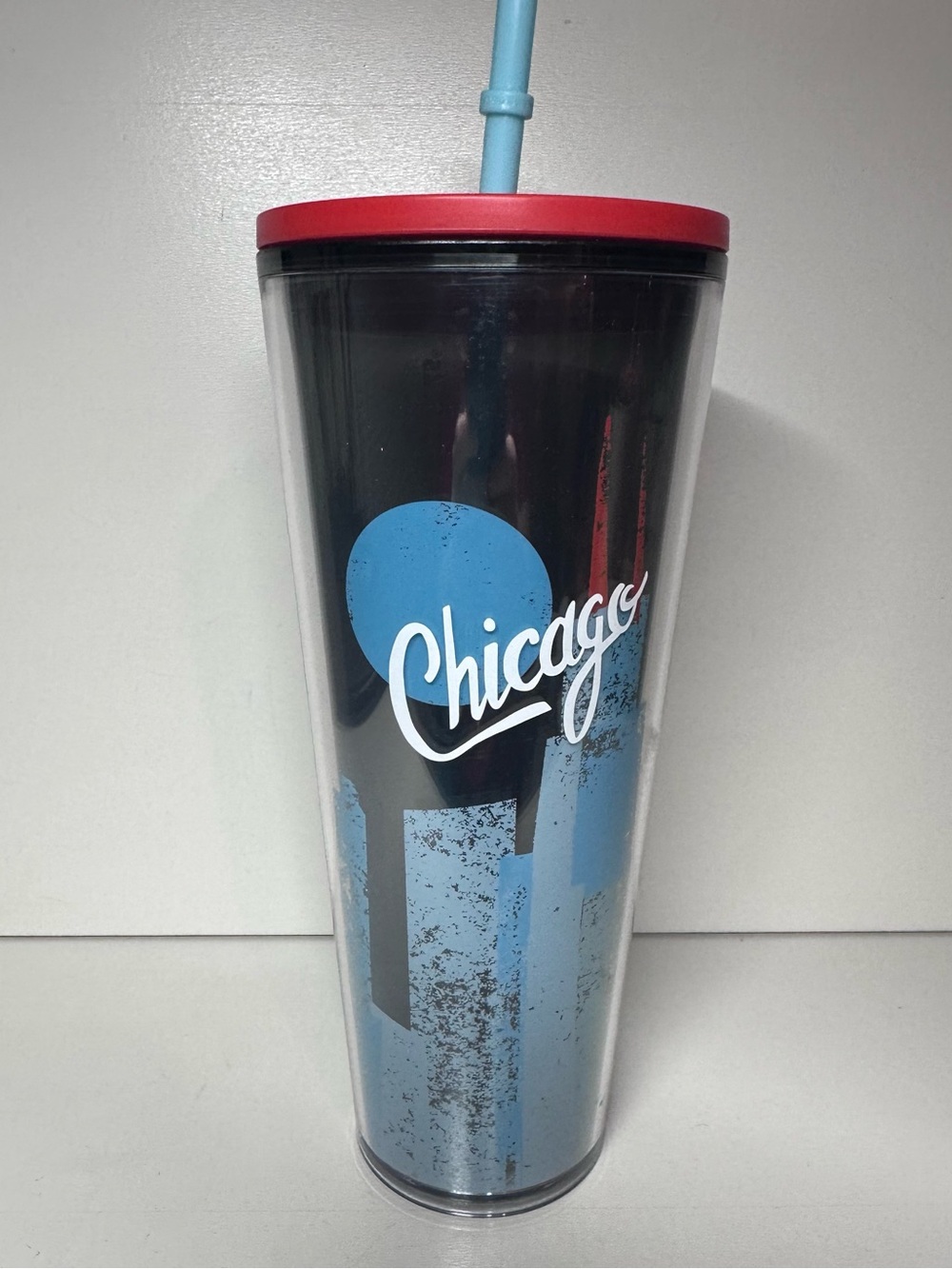 Starbucks Chicago Tumbler - Black, Blue & Red